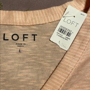 LOFT Pink Striped Top
